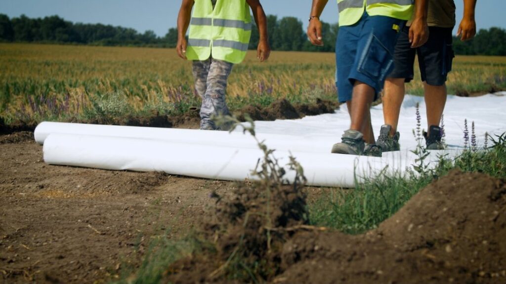 Rozvinovanie geotextílie 150 g/m² – Dolný Bár